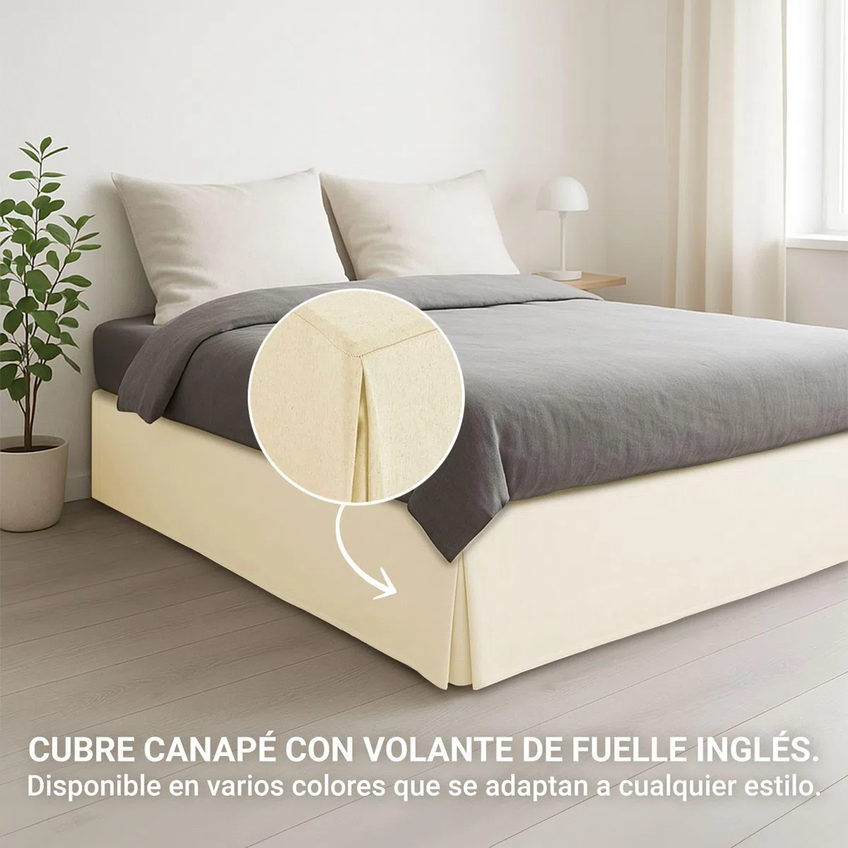 ECOMMERC3 | Fodera per struttura letto da 160 dimensioni per lettino da 160 x 190/200 cm - Copriletto beige vestibilità antiscivolo e traspirante 100% Made in Spain