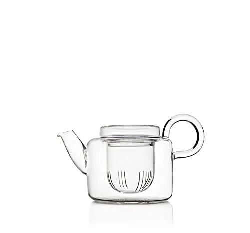 Ichendorf Piuma teiera piccola bassa con filtro, 1,5 L