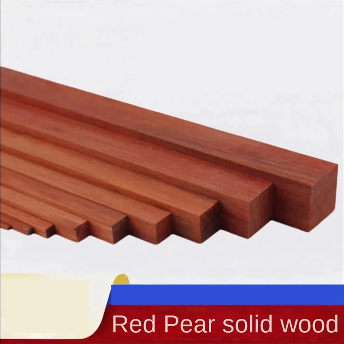 Bastoncini Legno Strisce lunghe di palissandro rosso, strisce quadrate in legno duro, fai da te, modellismo, intaglio(50x4x3cm)