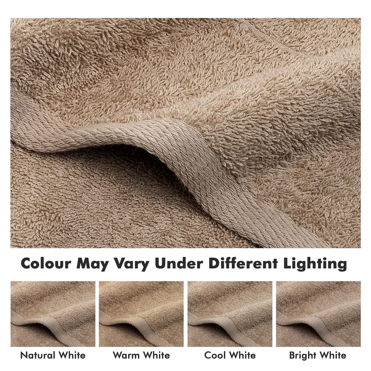 Asciugamani per il bagno – 100% cotone morbido e assorbente – Confezione da 6 piccoli asciugamani (50x85cm) – Asciugamani di lusso in cotone ad asciugatura rapida – Beige