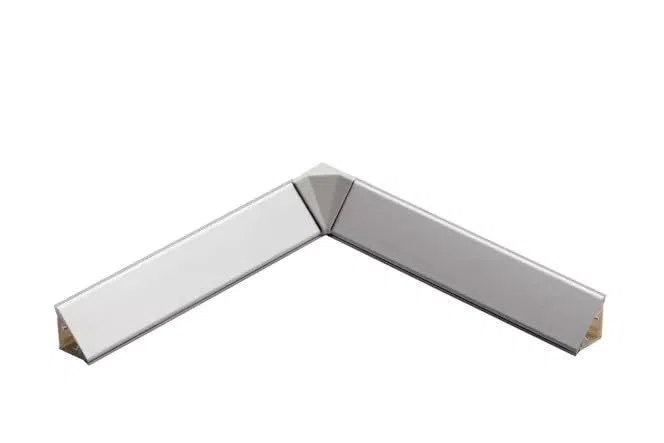 AERREGI SET ALZATINA TRIANGOLARE 2 PEZZI DA 2,35METRO TOTALE 4,7METRO | SPALLETTA PER TOP CUCINA | ALZATINA COLORE INOX COMPLETA DI ACCESSORI