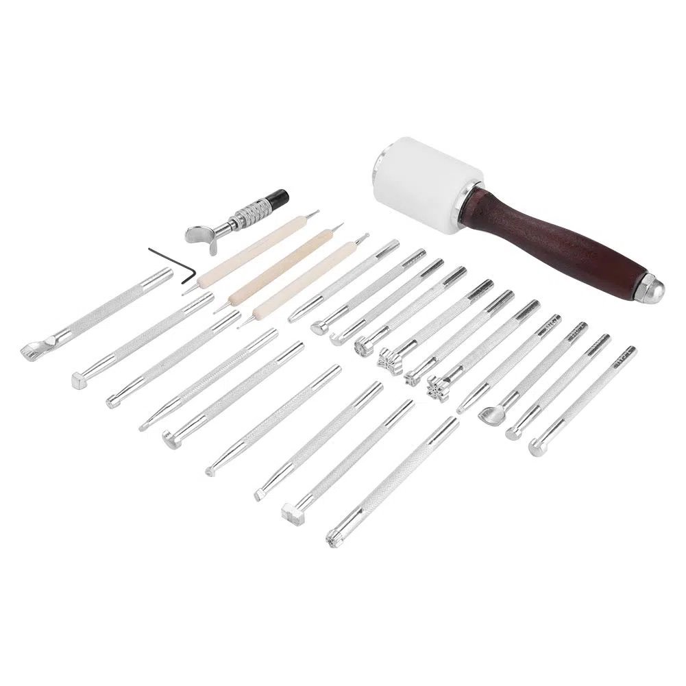 Kit Per Incisione Su Pelle Strumento Rotante Per Cuoio Kit Di Stampaggio Per Pelletteria Scultura Fai Da Te E Lavorazione Del Cuoio