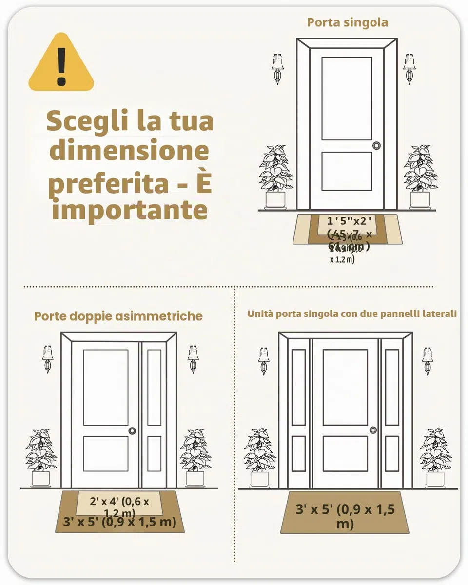 COLOR&GEOMETRY Zerbino Ingresso Esterno, Antiscivolo Lavabile, Zerbini per Ingresso Esterno, Zerbino Esterno per Terrazzo Giardino,43.5x75 cm, (Nero)
