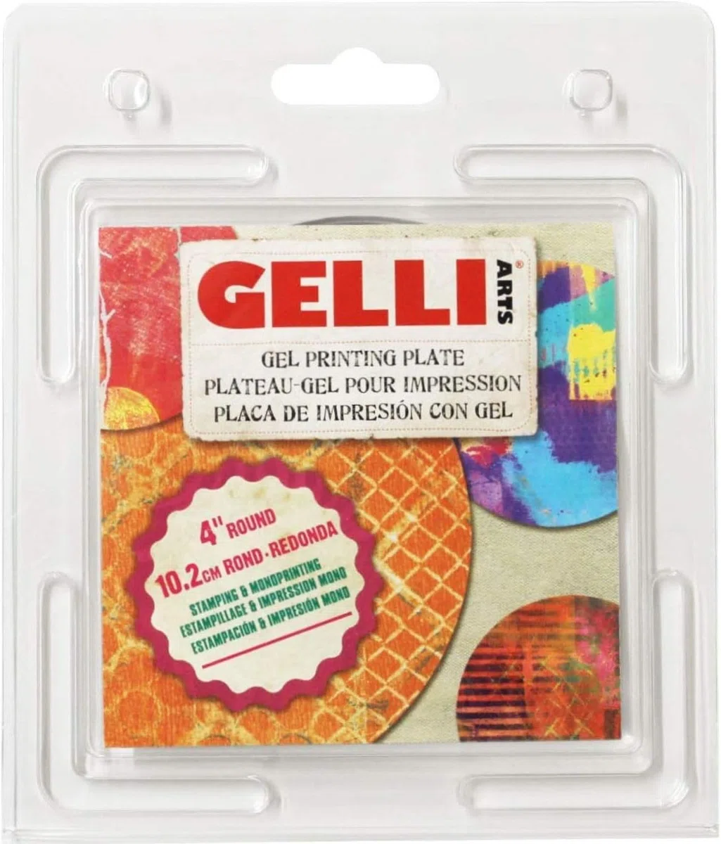 Gelli Arts, Piatto Rotondo da Decorare, 20 cm, Acrilico, Transparent, 4-inch