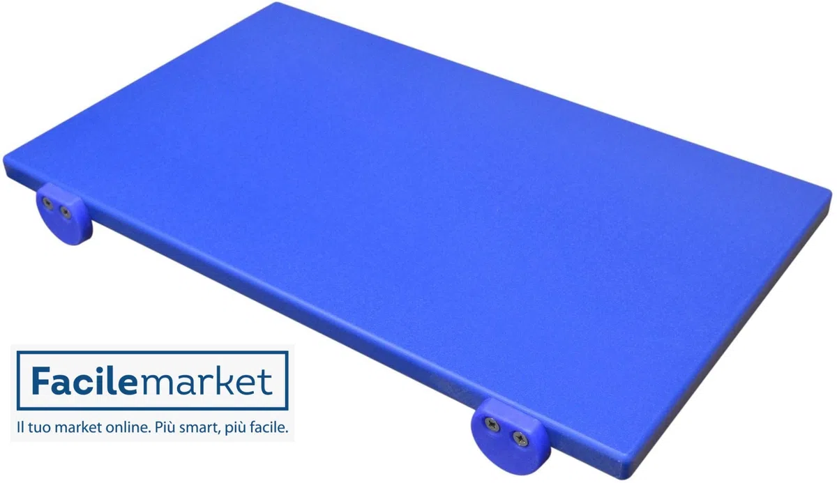 Tagliere 60x40x2 blu con fermi Made In Itay