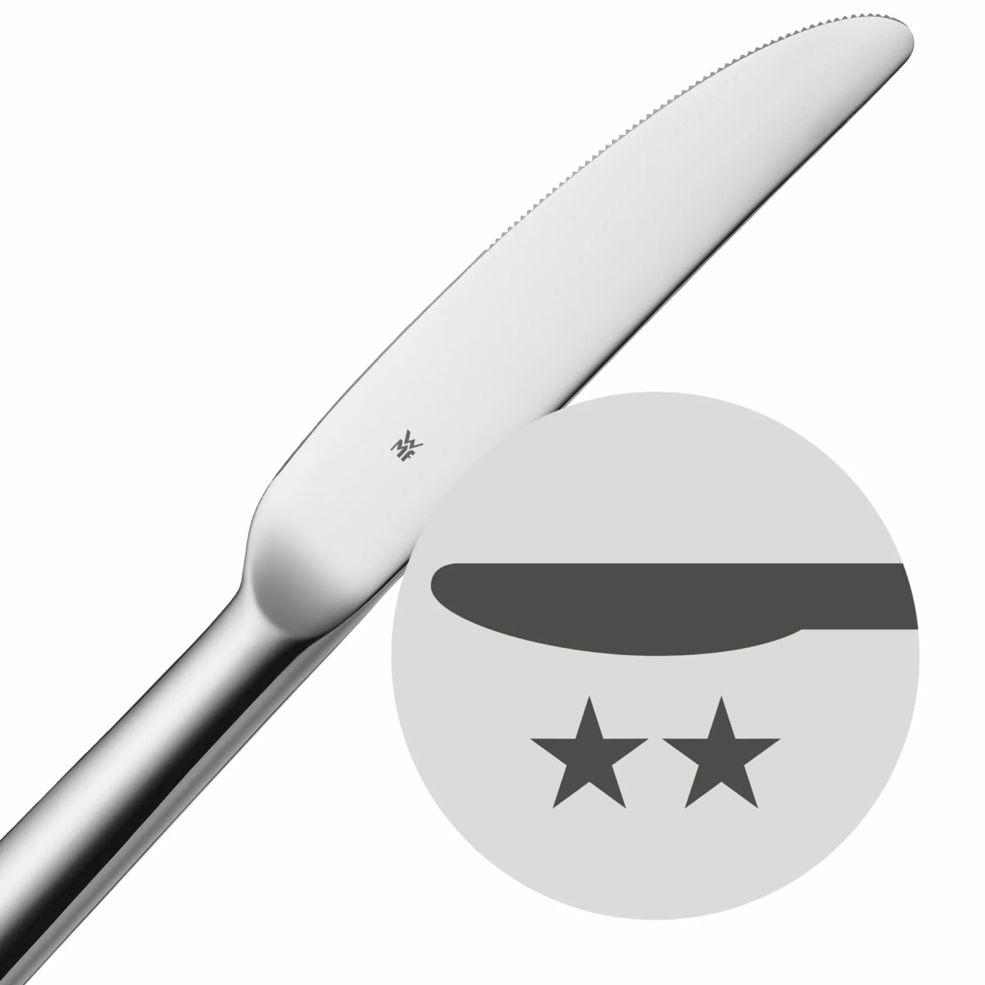 WMF, Set di 6 coltelli da Bistecca, Modello Nuova, in cromargan/Acciaio Inox, antiruggine Set di coltelli da Bistecca Acciaio Inox