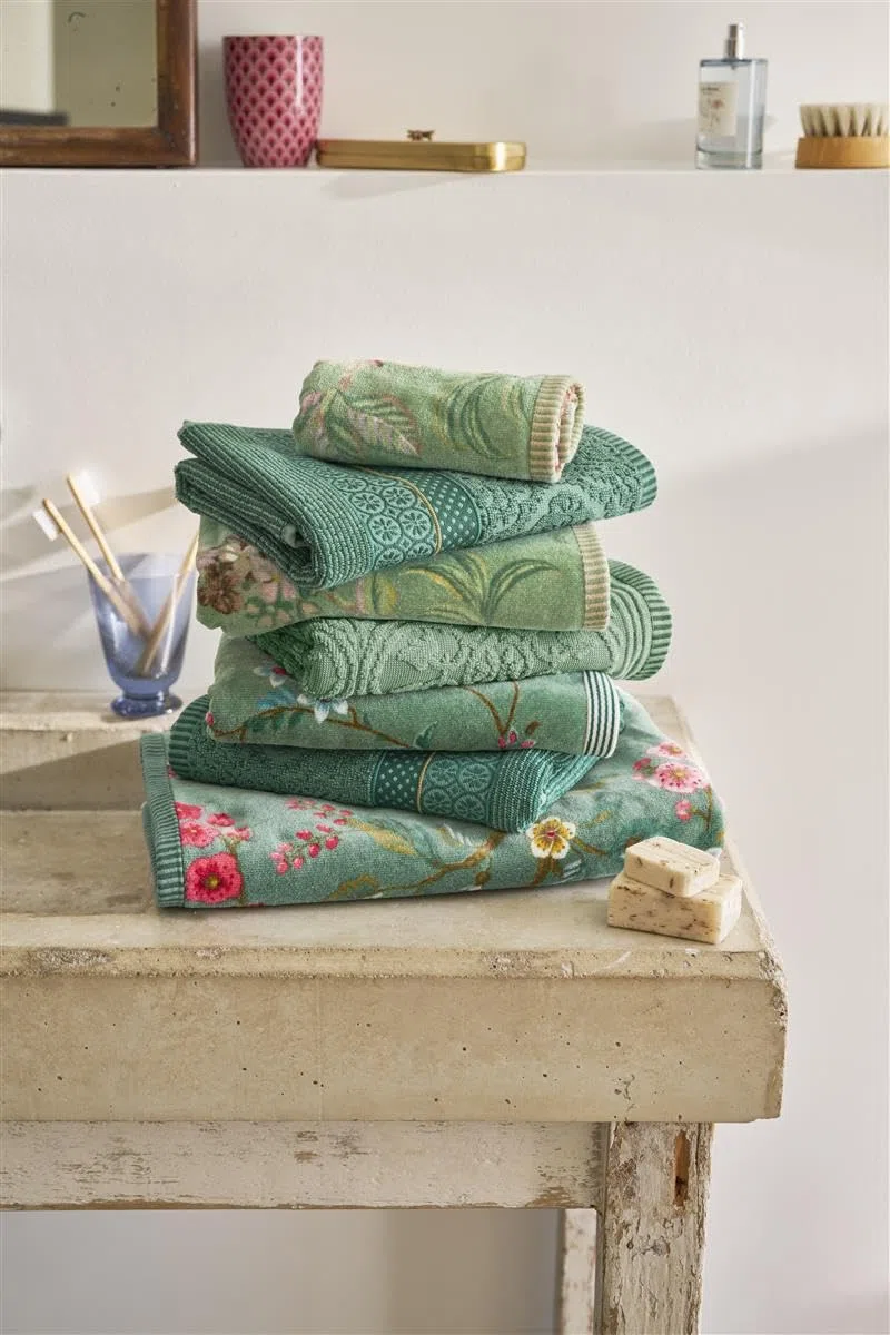 PIP Studio Set Asciugamano e Ospite Secret Garden Green Essenza