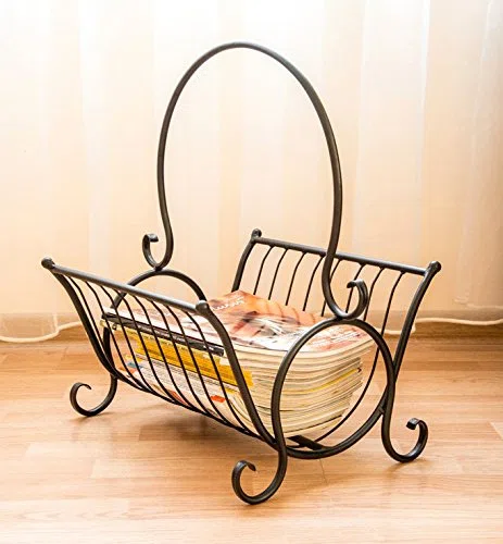 DanDiBo Cesto giornali Porta riviste in Metallo Alt. 52cm Porta riviste Tavolinetto