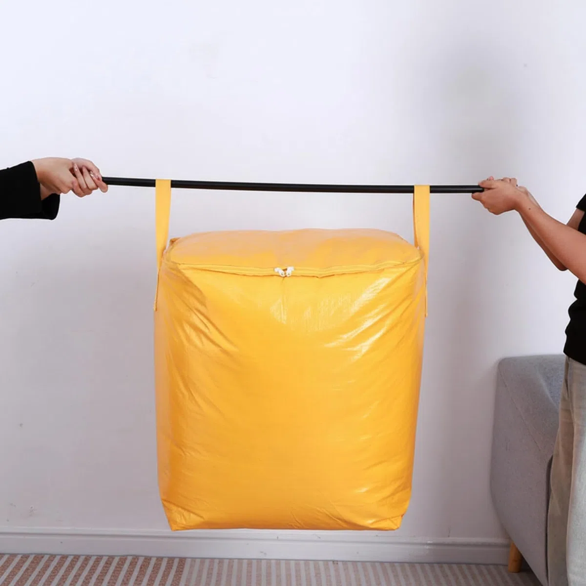 Confezione da 3 borse da trasloco resistenti, 240 l, colore: giallo
