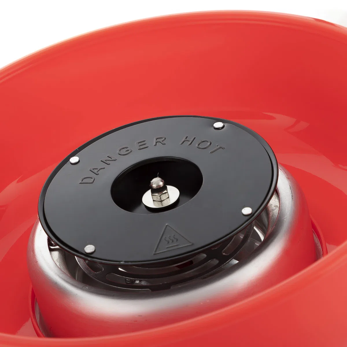InnovaGoods - Macchina Zucchero Filato Cantty, 450W, Divertimento Feste ed Eventi, Design Moderno, Rapido e Facile da Usare, PP, ABS, Acciaio Inossidabile, Rosso