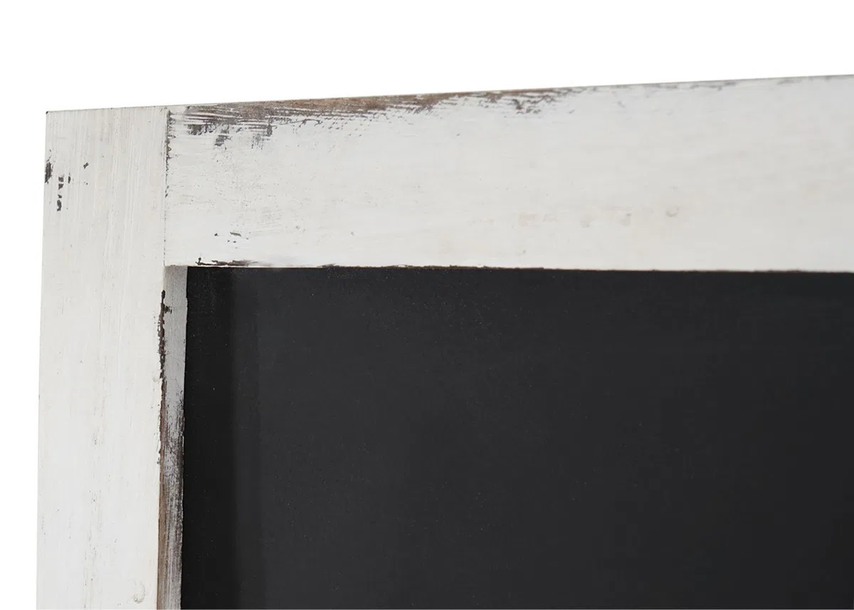 Lavagna da parete HWC-C51a decorativa legno paulonia 55x34x2cm - bianco
