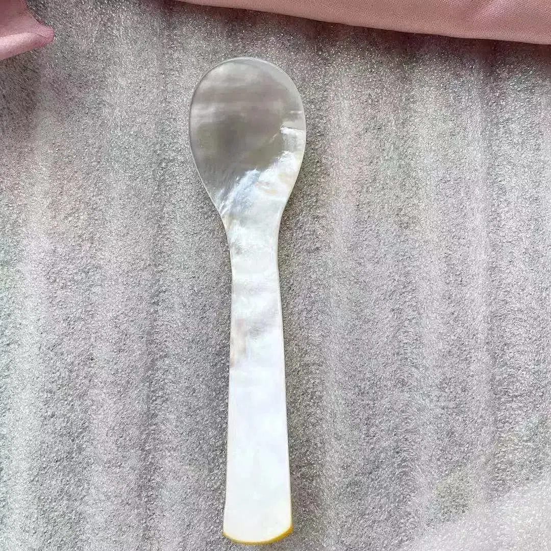 DUEBEL 6 Cucchiaini in Madreperla, Cucchiai per Caviale, Cucchiaino Madreperla, Cucchiaino Caviale da 7,5 cm