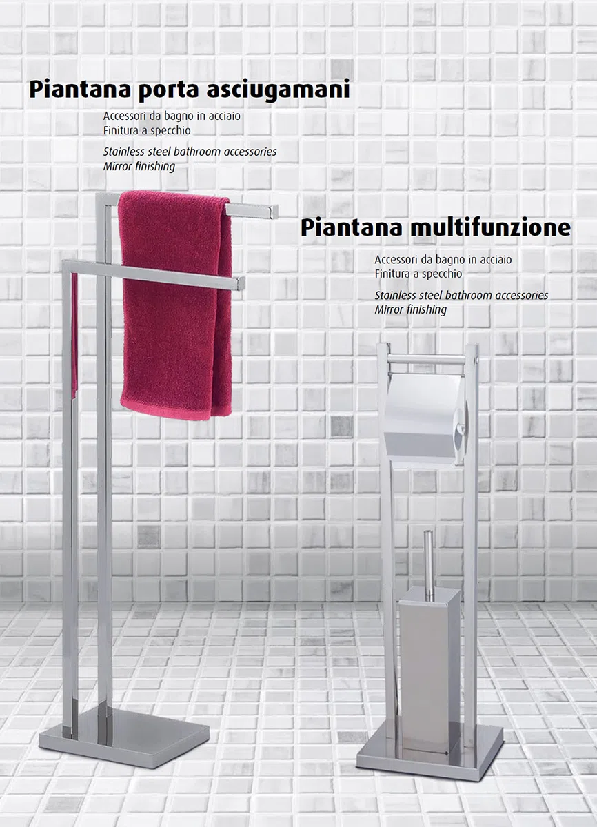 King Collection King Home P1592244 Piantana Porta Asciugamani 2 Bracci, Multicolore
