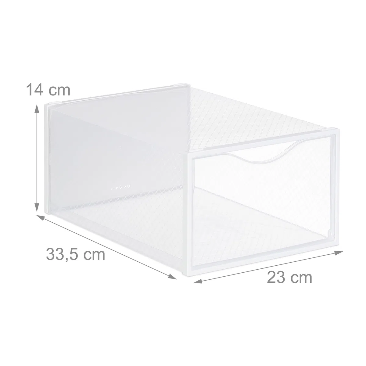 Relaxdays Set 12 Scatole di Plastica per Scarpe Fino al N. 45, Scarpiera con Box Impilabili, Shoe Organizer, Trasparenti