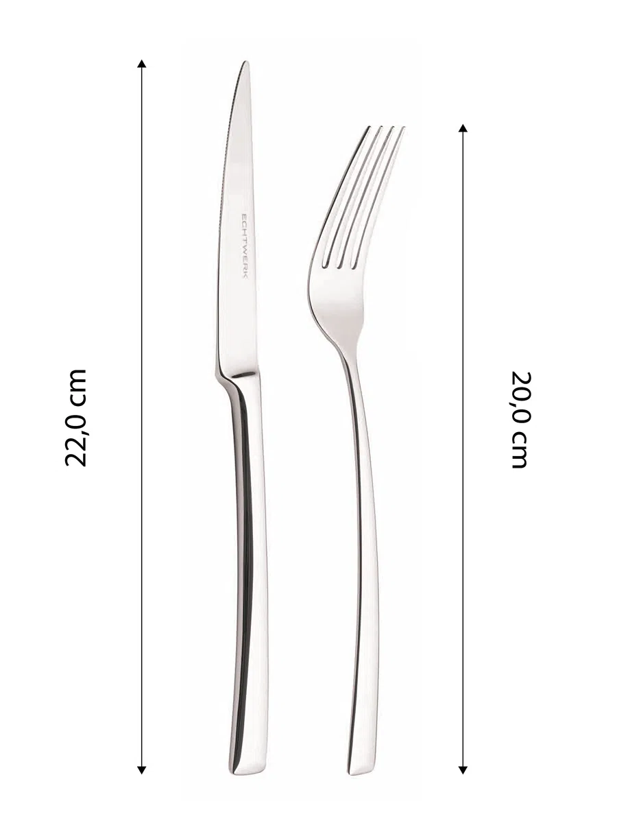 ECHTWERK Posate Avelino, Silver Edition, 30 Pezzi, Posate per 6 Persone, Acciaio Inossidabile 18/10, Lucido, Set di Posate, per tavoli Festivi, con Scatola di immagazzinaggio