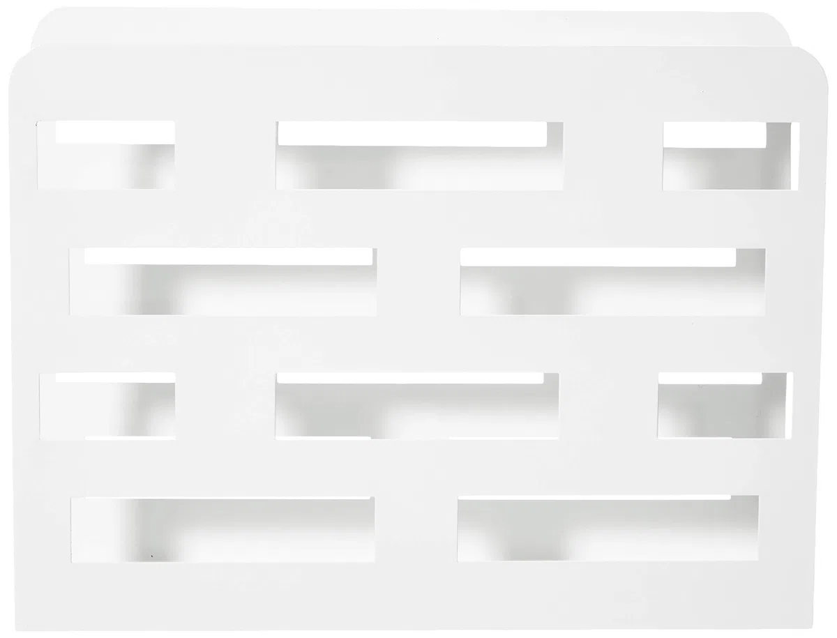 HAKU Portagiornali Bianco, Metallo - Dim. L 35 cm x A 26 cm x P 10 cm, Stile Moderno