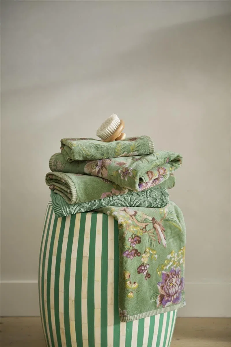PIP Studio Set Asciugamano e Ospite Secret Garden Green Essenza