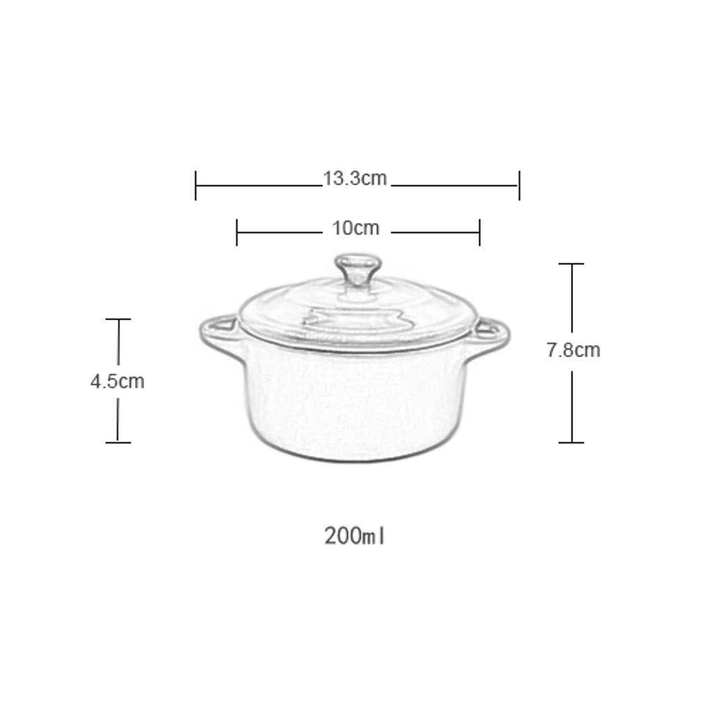 Ciotola per zuppa con 2 Manici e Coperchio, Ciotole per zuppa in Tinta Unita con Manici in Porcellana Forno in Ceramica Cinese Adatto al microonde Adatto al microonde in Stile Giapponese per