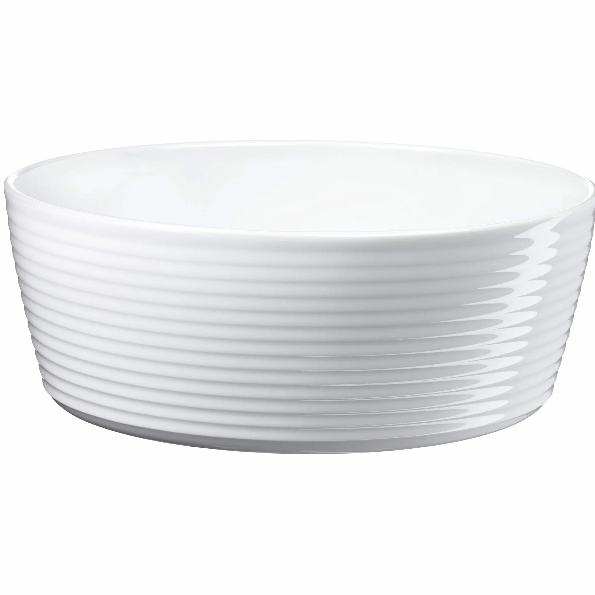 WMF Nuova Insalatiera Set di 3 Posate da Insalata in Acciaio Inox, 30 cm, con insalatiera, Acciaio Inox Cromato Lucido, Porcellana, Lavabile in lavastoviglie