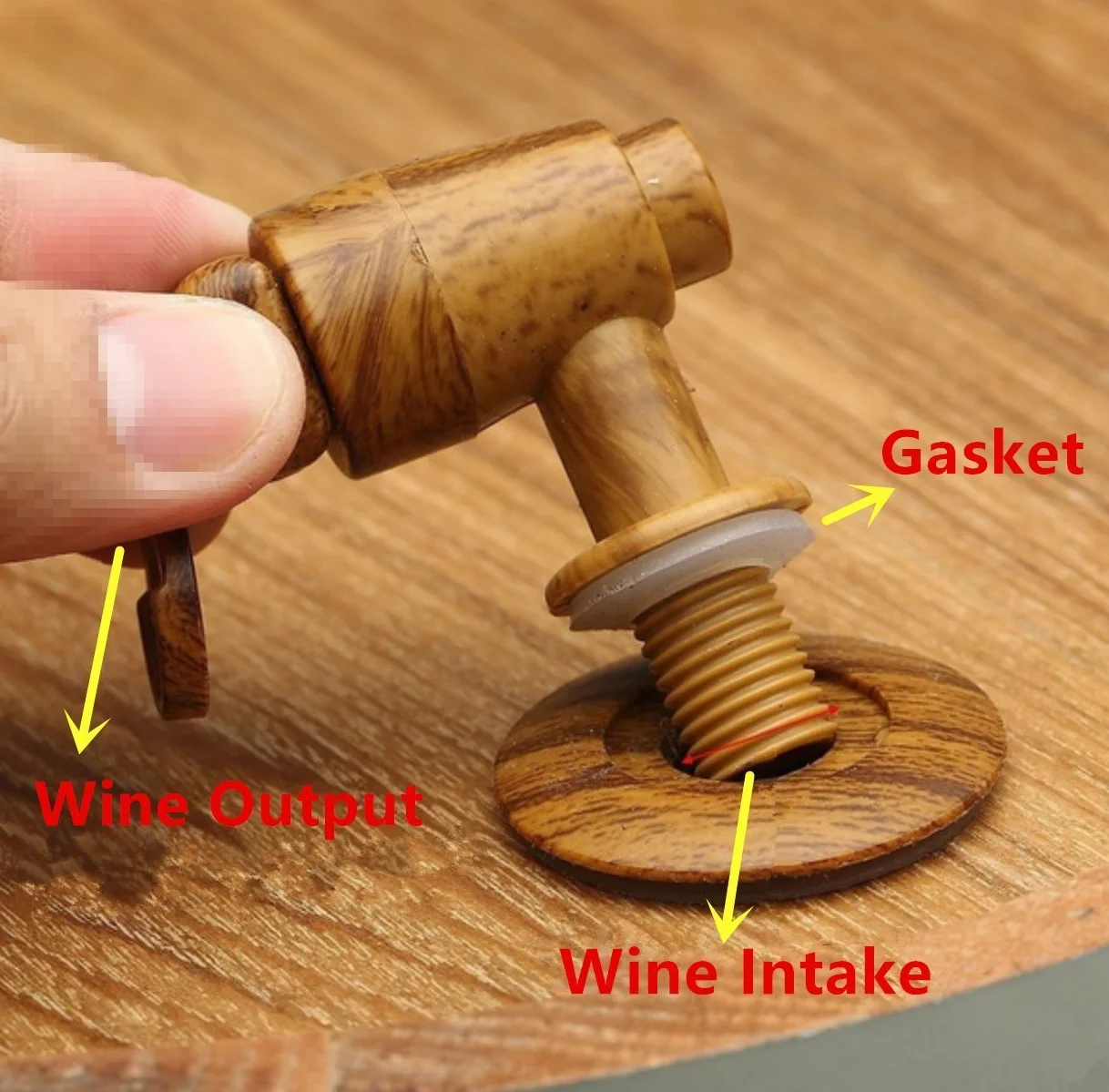 Botte da invecchiamento in rovere per whisky, vino, birra, bourbon, tequila, ecc., a prova di perdite, capacità 3 l, colore giallo chiaro