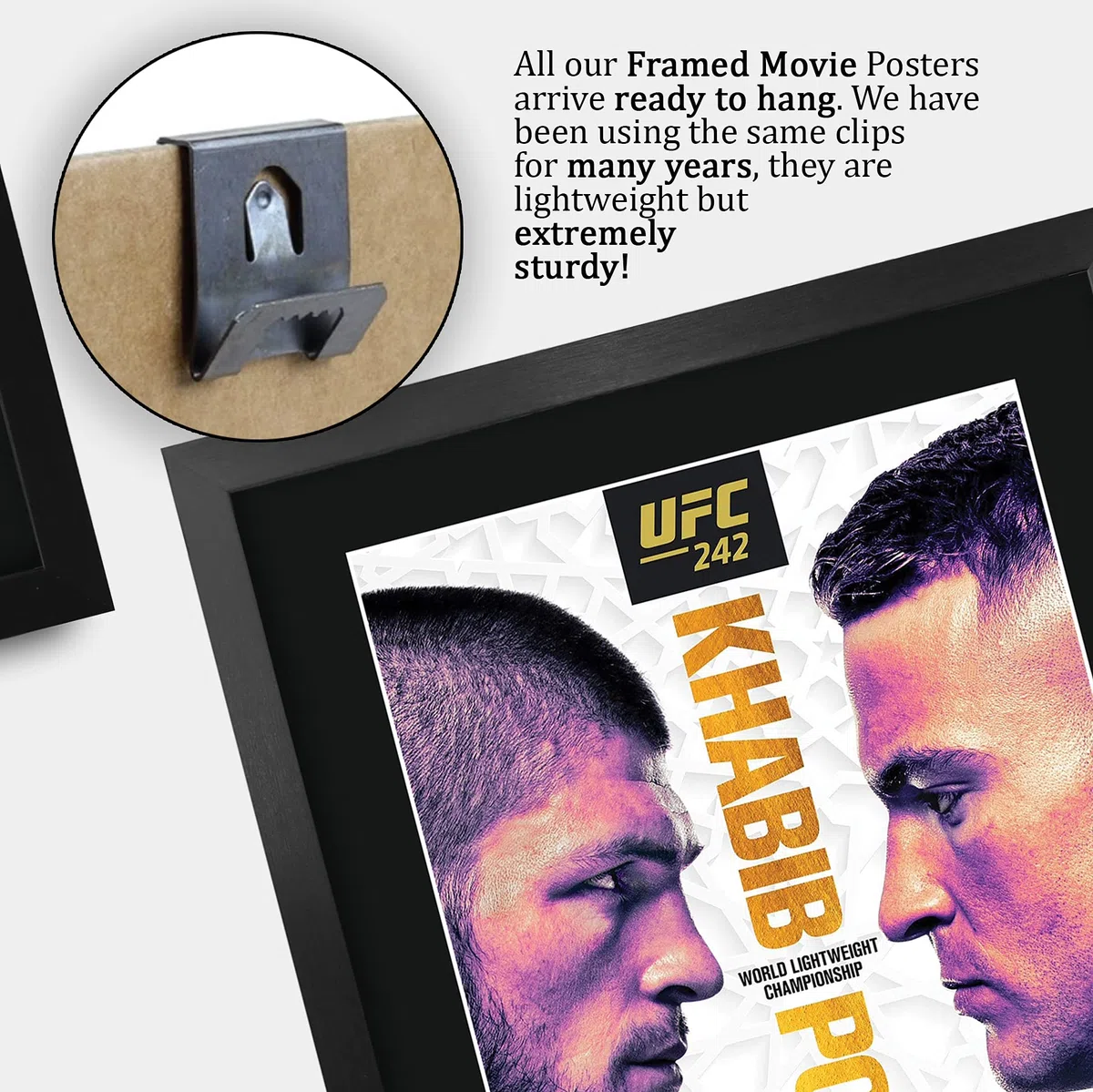 HWC Trading UFC 242 Khabib Nurmagomedov Dustin Poirier, foto con autografo stampato per fan UFC Memorabilia – A3