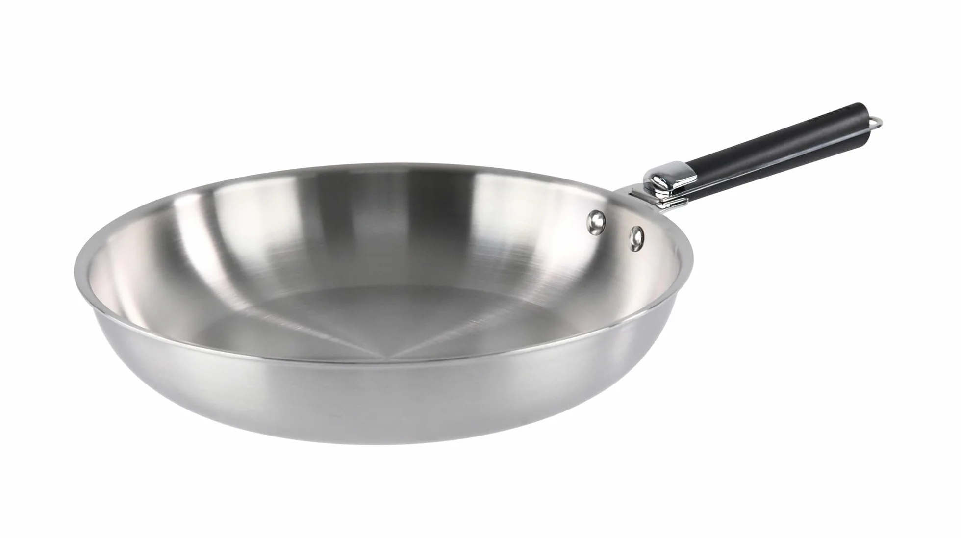 Kamberg - Padella in acciaio inox 24 cm manico rimovibile - Acciaio inossidabile 18/10 Triply - Tutti i piani cottura tra cui induzione e forno