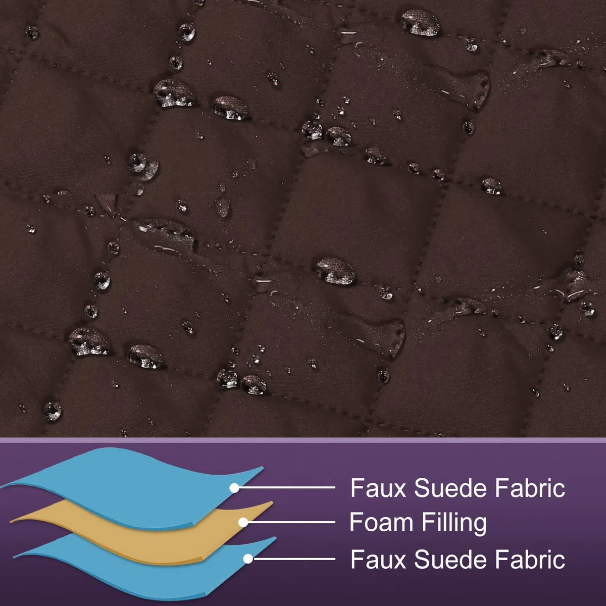 Copripoltrona Relax Reclinabile Trapuntato Copridivano Reclinabile, Copertura Salvadivano per Poltrona Antiscivolo Antivegetativa per Protezione Divano con Fascia Elastica(Marrone,2 Posti)