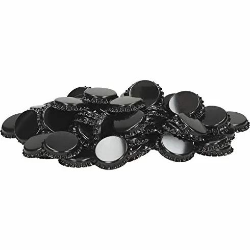 Tappi a corona, 26 mm, nero, 1000 pezzi, per bottiglie di birra standard