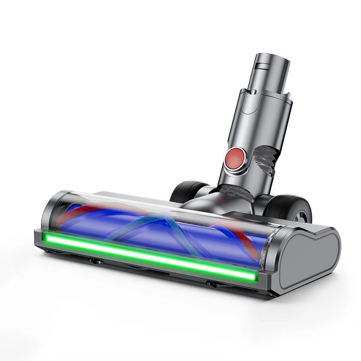 Spazzola elettrica compatibile per Dyson V6 Animal, V6 Fluffy, DC58, DC59, DC61, DC62, DC74, accessorio per spazzola turbo con sgancio rapido per pavimenti duri e tappeti con luci LED, accessori