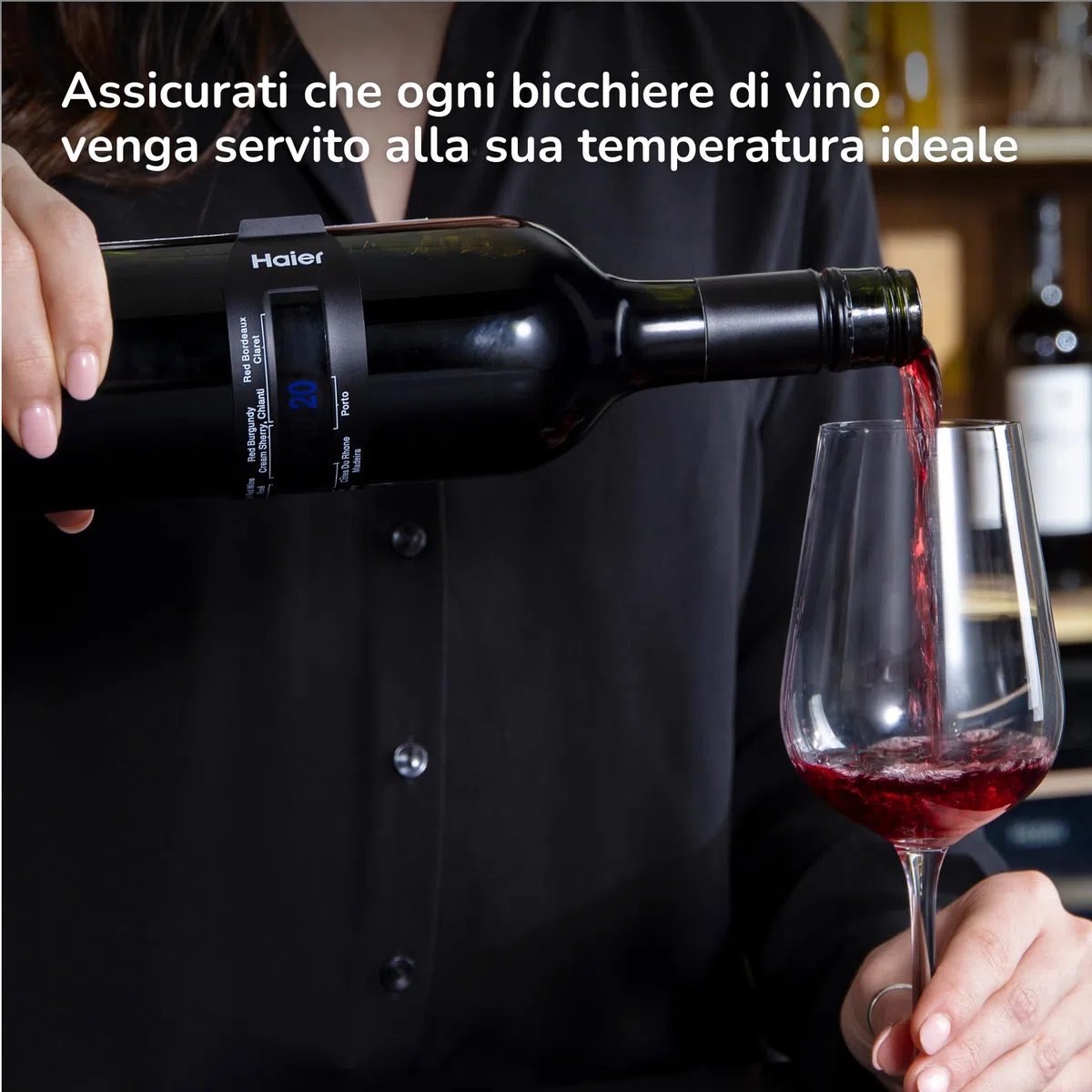 Haier Set Regalo Vino Edizione Limitata - Termometro Digitale e Tappo Conservazione Sottovuoto | Gift Box Premium