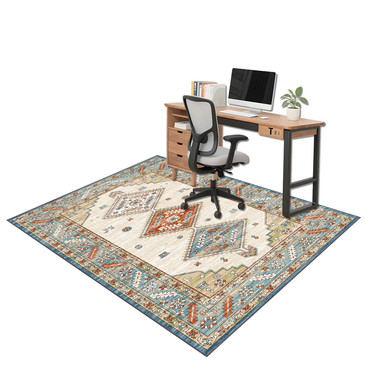 Tappetino Protettivo per Sedia da Ufficio 60 x 120 cm, Tappeto Salvapavimento Antiscivolo, Tappetino per Sedia da Scrivania, Tappeto per Sedia con Ruote, Tappeto Sotto Scrivania Gaming Tappeto Sedia
