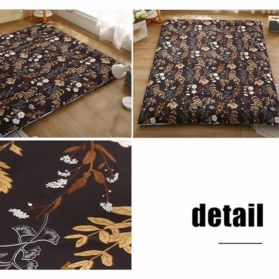 A,120x190cm, Futon Materasso Copertura con Cerniera Regina/Re Japanese Floor Bed Cover Tappetino da Letto Pieghevole Futon Coprimaterasso Antipolvere Coprimaterasso Protettivo