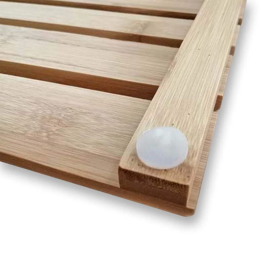 Pedana Doccia Antiscivolo in bambù - Quadrata 50 x 50 cm - Colore Miele