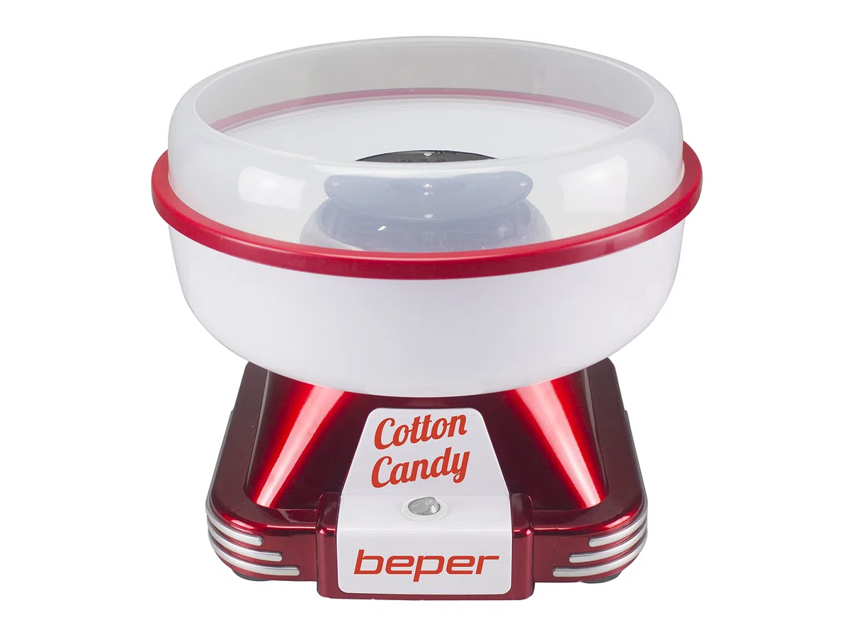 BEPER 90.608 Macchina per Zucchero Filato con Paraschizzi - Macchina Zucchero Filato per Bambini con Cucchiaino in Dotazione, 500 W