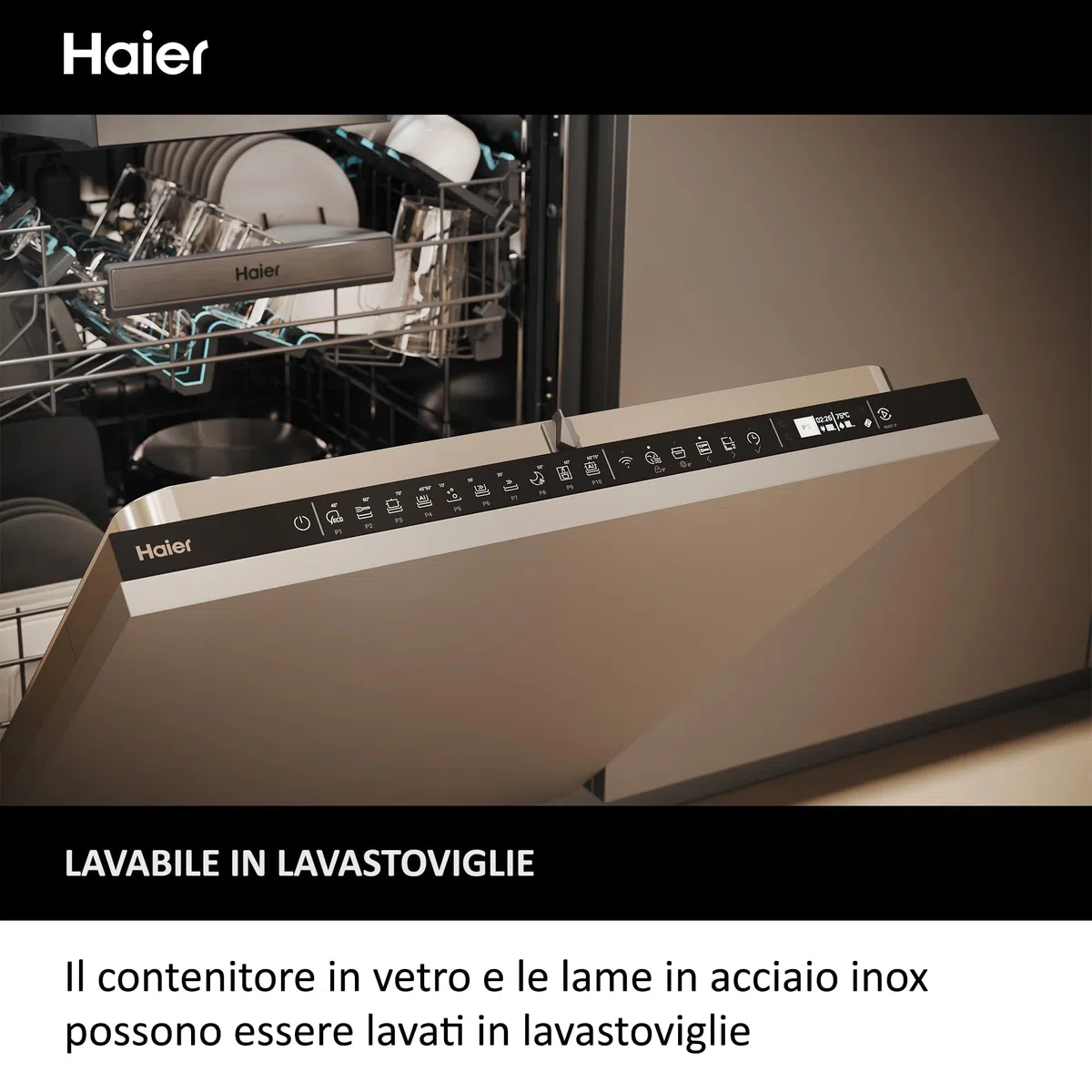 Haier Tritatutto I-Master Series 5, Elettrico 550 W, 2 Velocità, Tritaverdure, Base Antiscivolo, Ciotola in Vetro da 0,5 L, Nero [HCH5B1]