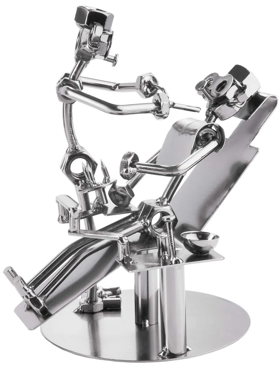 BRUBAKER Vite Uomo Dentist - Figura in Ferro Artigianale in Metallo - Regalo in Metallo per Dentisti, Assistenti Dentali e Infermieri Dentali