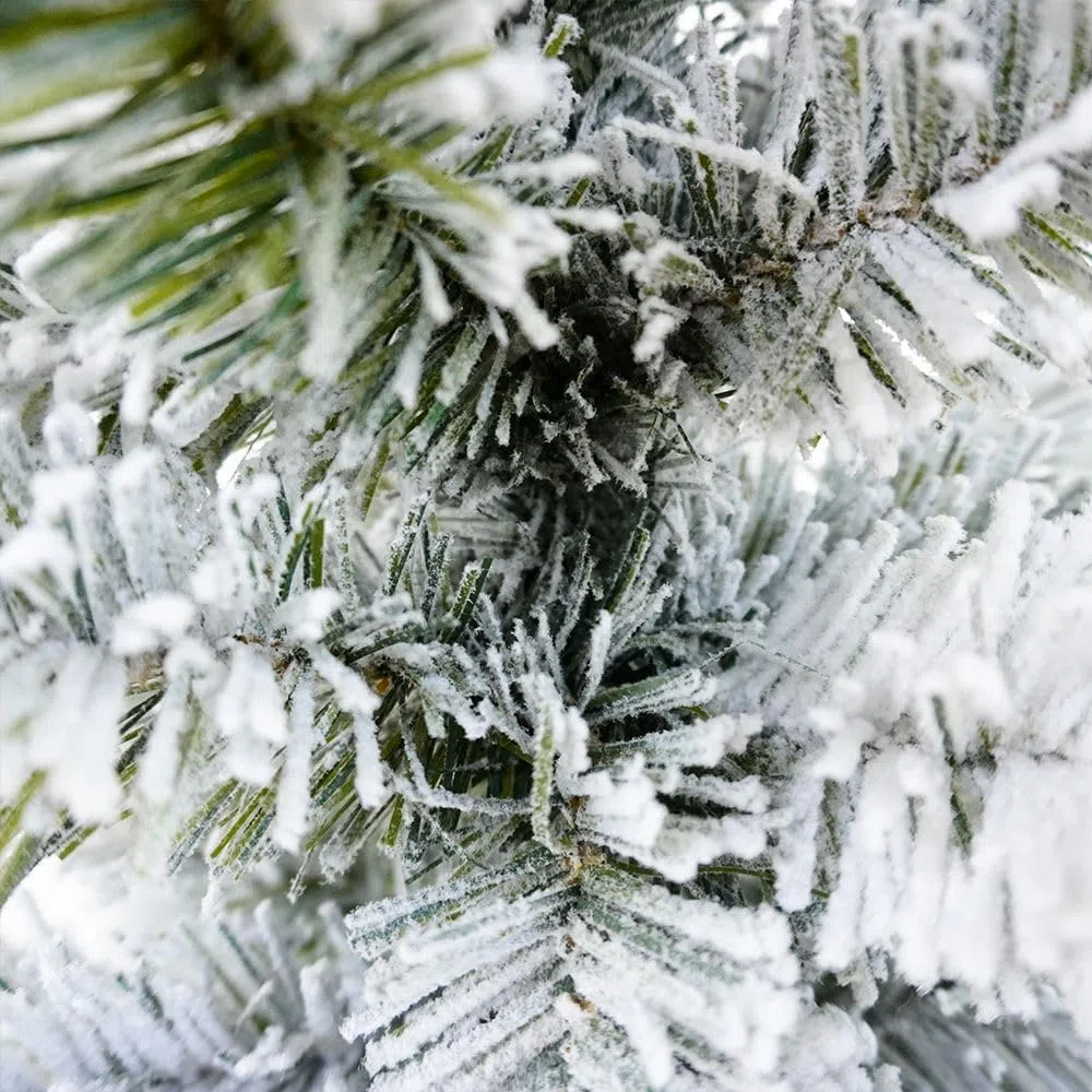 Albero Di Natale Pinetto Innevato 60 Cm Fogliame Folto e Realistico In PVC, Base In Juta Albero Di Natale Piccolo Da Appoggio Pronto