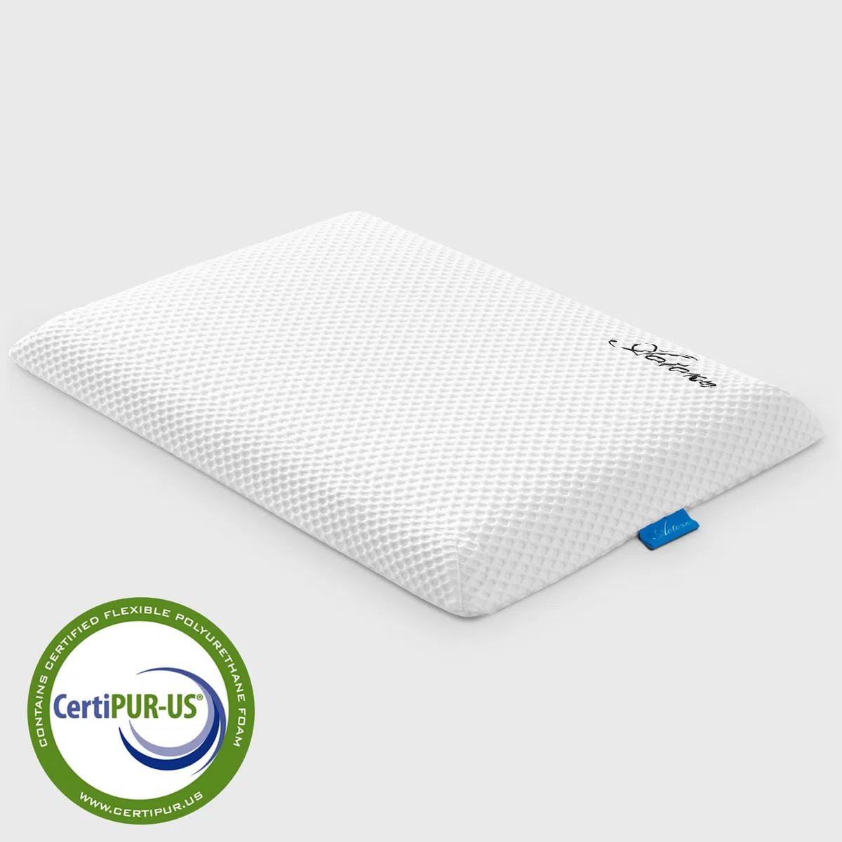 Cuscino Basso Memory Foam per Dormire | Guanciale Letto Piatto e Sottile (60 x 40 x 6 cm)
