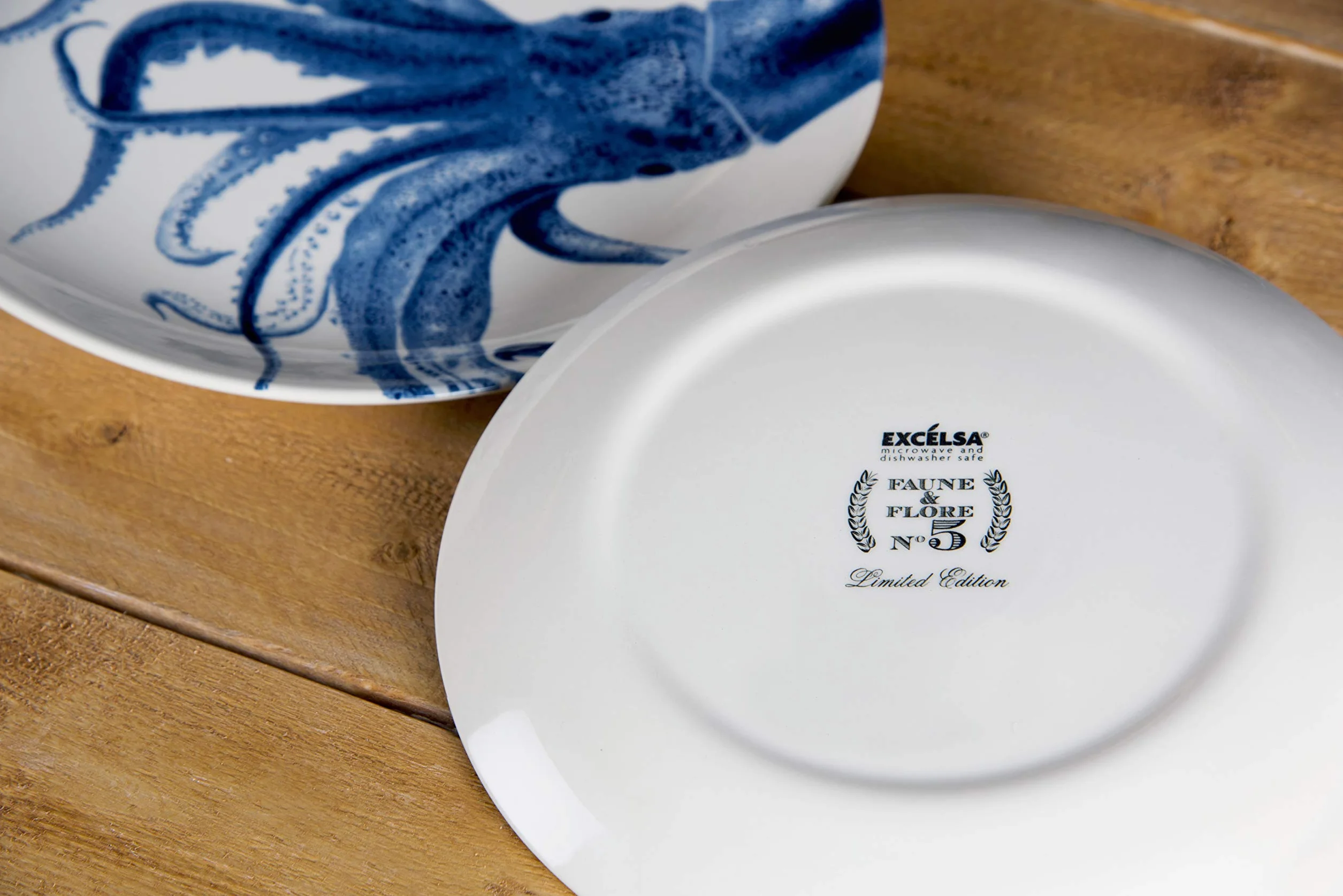Excelsa Flore et Faune Set Posto Tavola: 3 Piatti, Ceramica