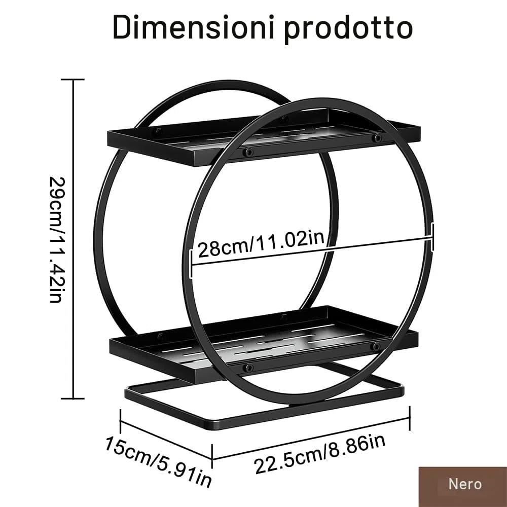 NUODWELL Organizzatore per trucco per tavolo da trucco, a 2 livelli, organizer per ripiano da bagno, cura della pelle, scaffale porta cosmetici, metallo, organizer per profumi per camera da letto