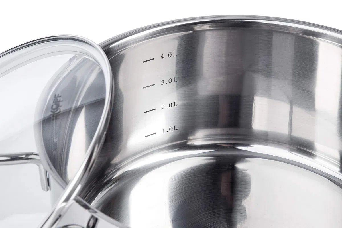 Kopf Pentola per la carne Merkur, Ø 24 cm, altezza 11,5 cm, 4 litri, acciaio inox