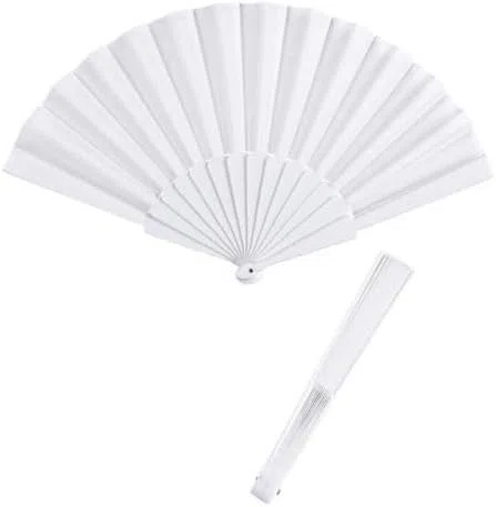 SQUADO - Set 60 VENTAGLI, ventaglio Bianco per festa Matrimonio Wedding Gadget Sposa Chiesa