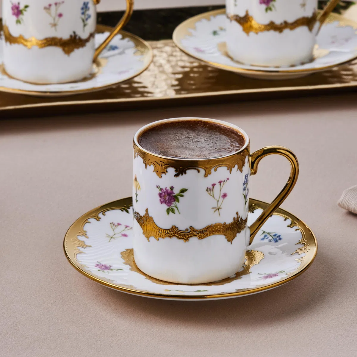 KARACA CAFFÈ PER 6 PERSE, MULTICOLORE