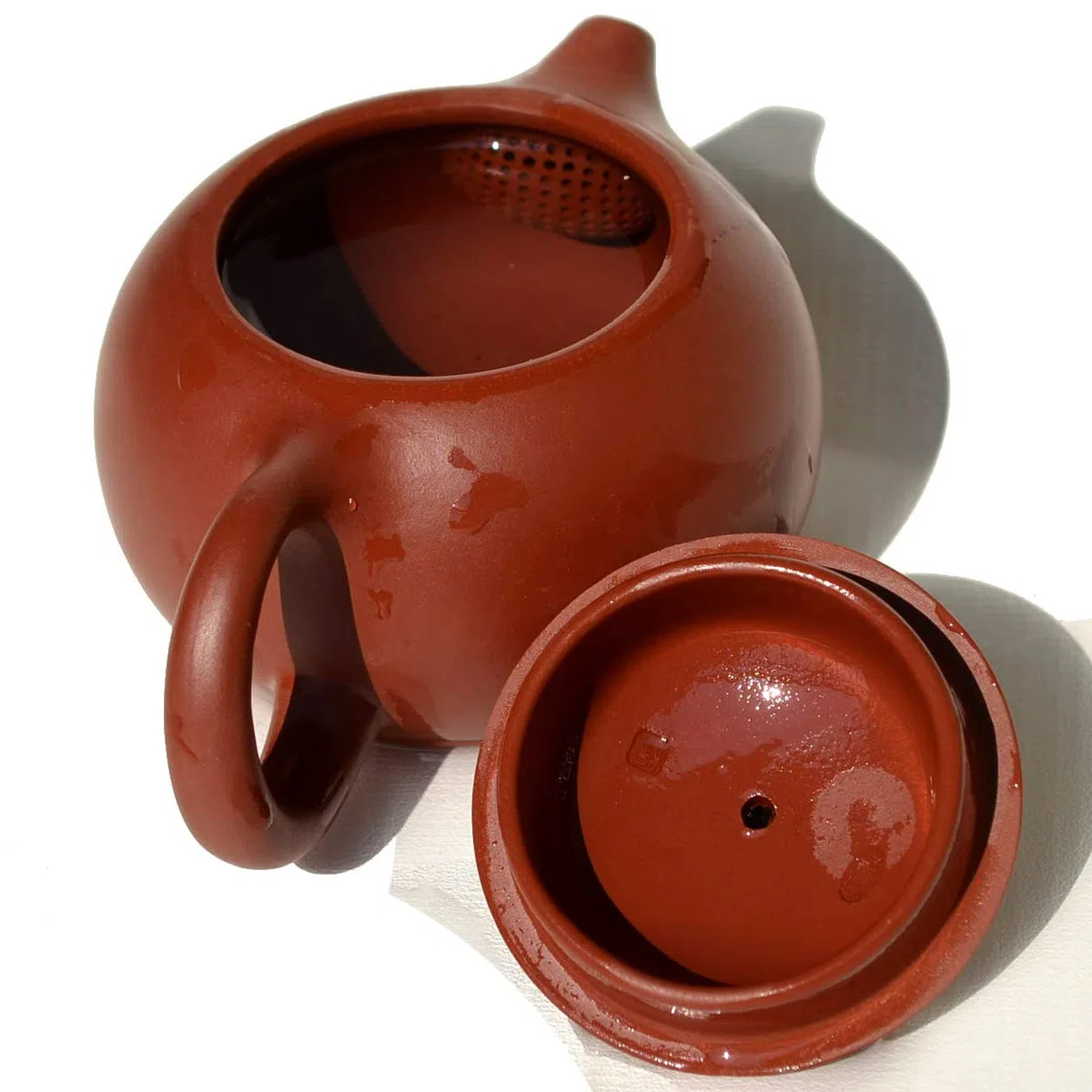 Teiera cinese Yixing originale DaHongPao Clay Red Xishi Pot filtro a sfera (240 ml)