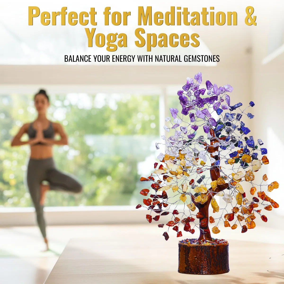 ANAYA AGATE Albero di cristallo dei 7 chakra, regalo di compleanno per donne, albero della vita, sorella, regalo di compleanno, decorazione per la camera e la casa, regalo per mamma, sua energia