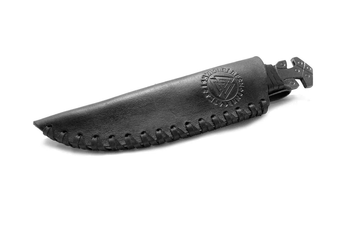 TOFERNER Coltello da caccia a lama fissa Coltello in acciaio Thor 2 – Forgiato a mano & Vintage Look – Lama a punta ultra affilata – Elegante stile anticato – Inclusa custodia in vero cuoio