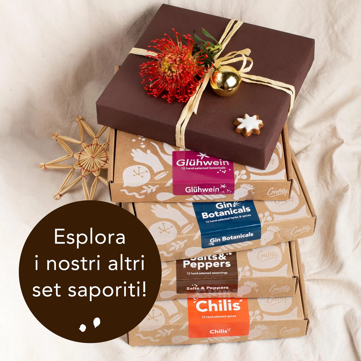Set Regalo Sali e Spezie Gourmet | 12 Aromi Selezionati per la Cucina | 6 Sali Pregiati & 6 Spezie Esclusive | Idea Regalo Originale per Uomo e Donna