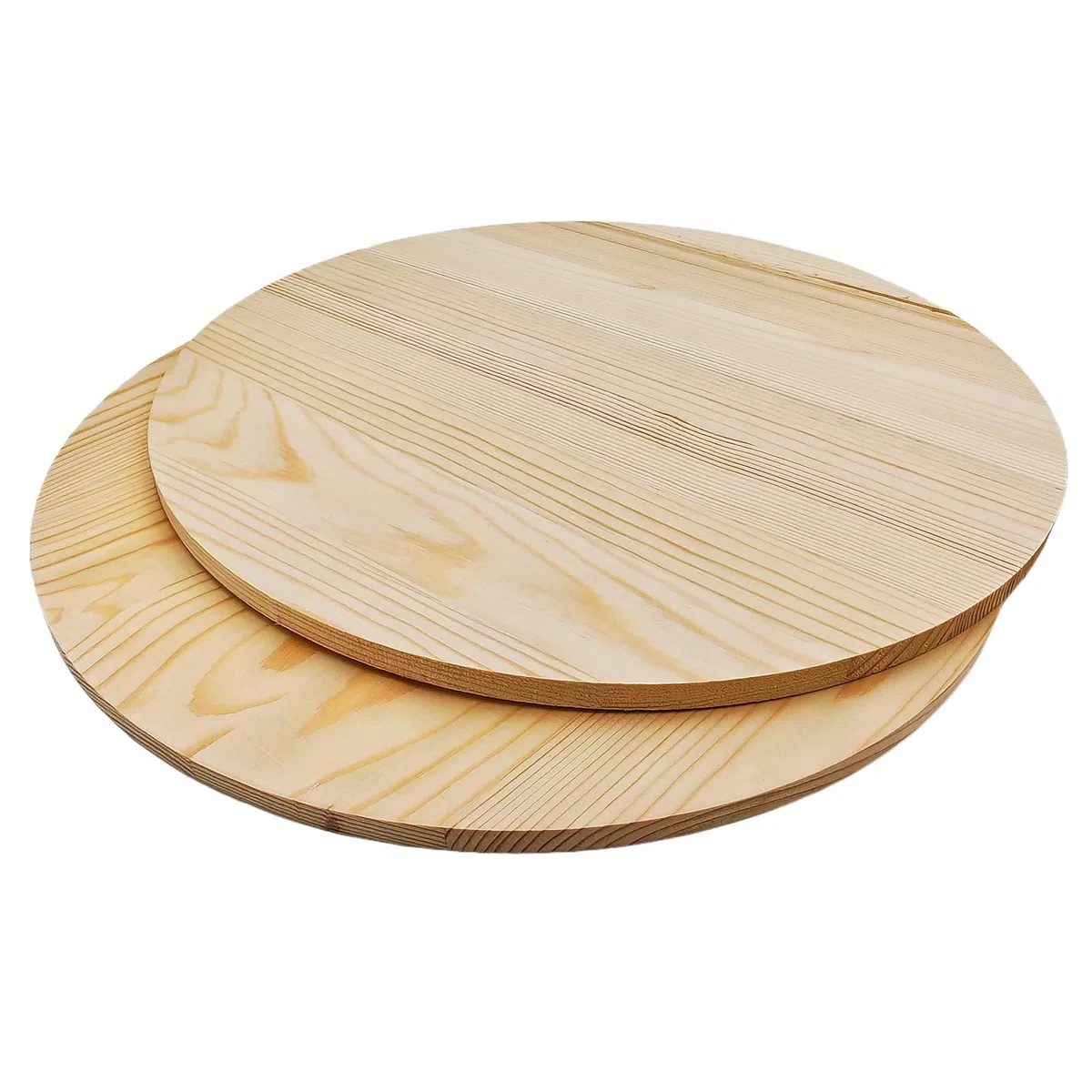Placca rotonda in legno di pino, vuota, non finita, per progetti artigianali, incisione, combustione del legno, pittura (35 x 1 cm/2 pezzi)