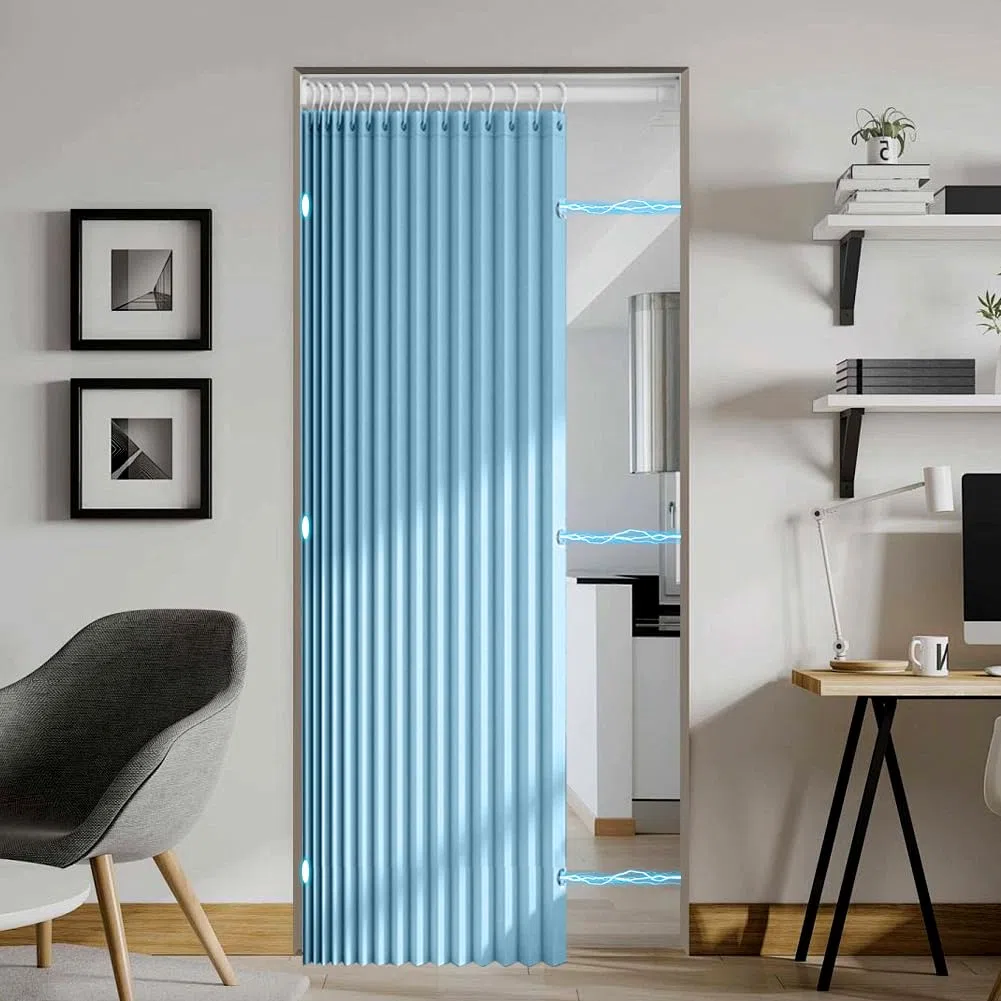Tenda termica con protezione dal freddo, altezza 200 x larghezza 120 cm, con asta telescopica per camera da letto, soggiorno, 90 – 110 cm