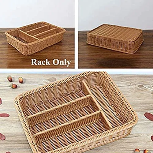 Cesto di in rattan, cesto di , portaposate, cestino in rattan